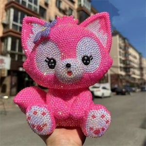 <span class=keywords><strong>1</strong></span> ensemble de tirelire en forme de dessin animé avec diamants incrustés, tirelire en plastique mignonne en forme de <span class=keywords><strong>chat</strong></span>, kit de bricolage pour casse-tête, cadeaux pour filles - Product Image 3