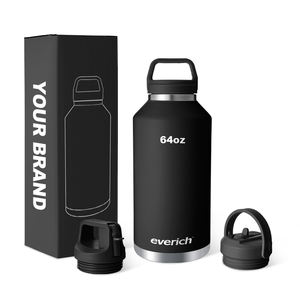 Borraccia Termica da Campeggio e Sport da <span class=keywords><strong>64</strong></span> <span class=keywords><strong>oz</strong></span> (Mezzo Gallone) in Acciaio Inox con 3 Coperchi - Product Image 2