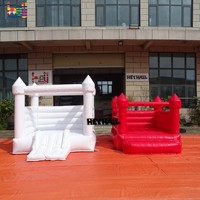 Château gonflable blanc avec toboggan, château gonflable avec toboggan, mini château de saut pour enfant et adulte