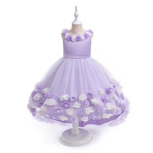 <span class=keywords><strong>Robe</strong></span> de soirée princesse en tulle moelleux de style européen, grande fleur blanche, <span class=keywords><strong>robe</strong></span> de mariée <span class=keywords><strong>longue</strong></span>, <span class=keywords><strong>robe</strong></span> de soirée pour enfant, <span class=keywords><strong>robe</strong></span> de bal pour 10 ans - Product Image 2
