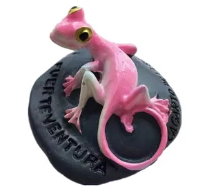 เรซิ่น 3D Fuerteventura Lizard แม่เหล็กตู้เย็น ของที่ระลึกการท่องเที่ยว
