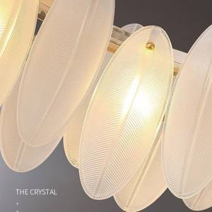 Lámpara de Araña Moderna de Estilo Francés con Diseño de Plumas Cremosas para Sala de Estar, Comedor y Dormitorio Principal, Nueva Lámpara Colgante Creativa - Product Image 1