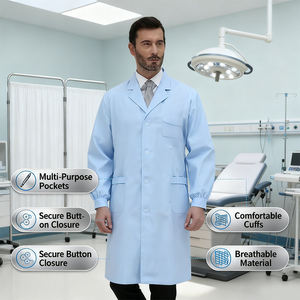 <span class=keywords><strong>Blouse</strong></span> Médicale d'Hôpital Unisexe pour Docteur Tunique Blanche <span class=keywords><strong>Blouse</strong></span> de Laboratoire Uniformes d'Hôpital <span class=keywords><strong>Blouse</strong></span> Chirurgicale pour Homme Vêtement de Travail - Product Image 5