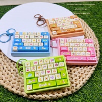Meilleures ventes transfrontalières : Porte-clés clavier mécanique anti-stress à grille 26 touches, motif dessin animé, jouet délicat en plastique