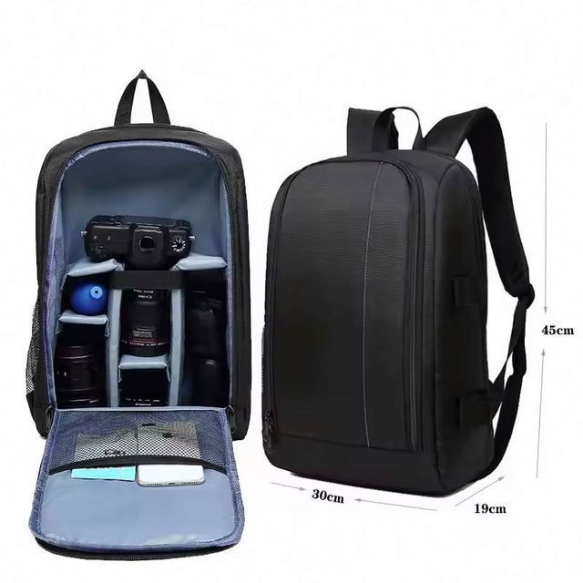 Free Sample DSLR/SLR/Mirrorless Photography Waterproof Large Camera Backpack With Tripod Holder 15-16 inch Laptop Compartment