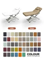 Table de massage pliable en PVC avec chauffage, hauteur réglable, design incurvé pour salons de cils et de beauté, lit de beauté, mobilier de salon