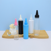 Bouteilles en plastique PET de qualité alimentaire personnalisées de 100 ml et 250 ml pour huile d'olive, avec bouchon à vis transparent et applicateur