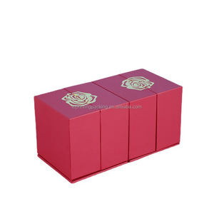 Confezione regalo aperta su due lati con goffratura lucida in metallo rosa rossa con goffratura per gioielli Set proposte - Product Image 5