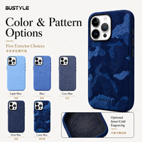 Étui de téléphone en cuir PU original avec logo personnalisé flexible pour iPhone 18 17 16 15 14 13 Pro Max, coque arrière magnétique en fibre de carbone