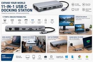 Adaptateur USB en gros, adaptateur multiport USB 3.0, compatible VGA PD, hub USB multifonction, hub type C - Product Image 3