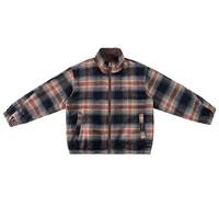 Artisan Blouson bombardier réversible décontracté personnalisé de haute qualité Veste imperméable à carreaux en patchwork Veste à col montant pour hommes