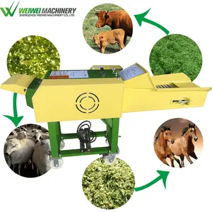 Weiwei chaff cutting 3000kg/h capacity durable function mower and alfalfa hay crop crushing machine