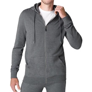 Sweat-shirt à capuche personnalisé pour homme, en coton molletonné, de haute qualité, uni, vente en gros - Product Image 1