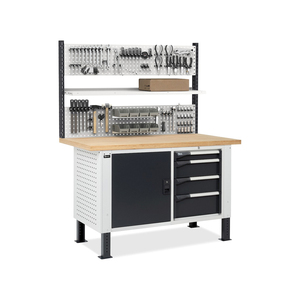 Fami Master BR ม้านั่งปรับได้ขนาดได้150ซม. พร้อมท็อปไม้ลิ้นชักตู้และผนังที่มีรูพรุน - Product Image 3