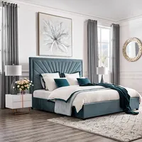 Neues Design Luxuriöses Europäisches Maßgefertigtes Schlafzimmer-Möbelset Indoor Weiches Kopfteil King Queen Size Villa Apartment Nutzung