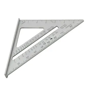 Tùy chỉnh góc vuông thước đo công cụ Đo Lường 7inch Hợp kim nhôm Metric tam giác Cai Trị hình vuông