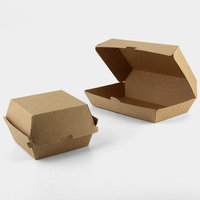 Biodégradable de haute qualité fantaisie logo personnalisé papier kraft alimentaire à emporter boîte de récipient boîte à hamburger boîtes de papier alimentaire