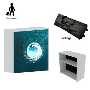 Một lần nữa bàn tiếp tân triển lãm hiện đại với không gian lưu trữ và đèn LED, bảng hiển thị chiếu sáng hấp dẫn - Product Image 4