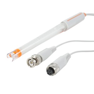 อิเล็กโทรดสำหรับห้องปฏิบัติการ <span class=keywords><strong>E</strong></span>-301-QC อิเล็กโทรดวัดค่า pH แบบสามองค์ประกอบพร้อมระบบชดเชยอุณหภูมิ - Product Image 2