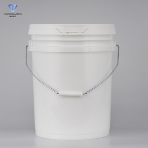 Assurance commerce Seau rond en plastique de 20L imprimé sur mesure avec poignée et couvercle en métal Série de seaux et barils de tambours du fabricant - Product Image 1