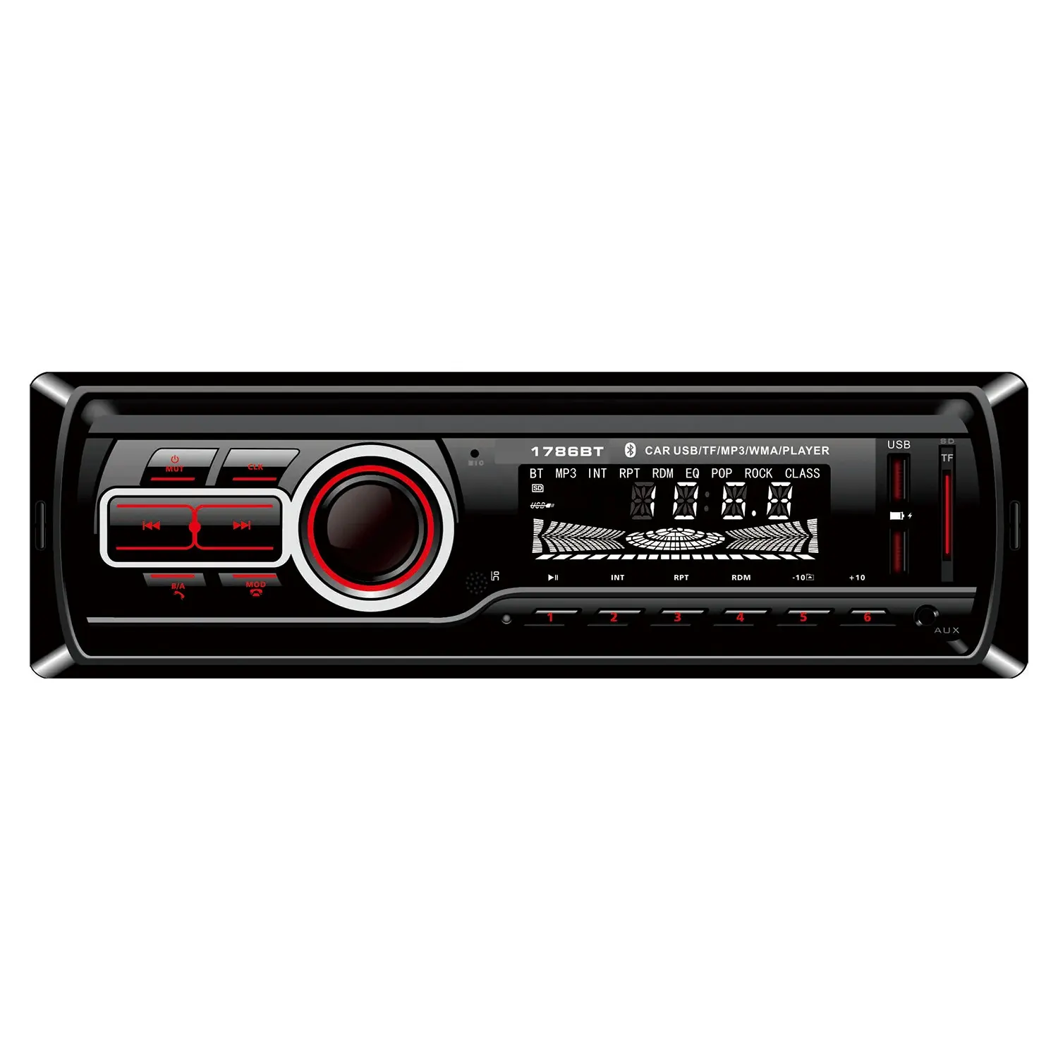 bluetooth Color Lcd Mp3 Player with 1 Din Car Stereo auto electronics radio with remote