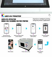 Imprimante UV intelligente AI A5 avec tête XP600, machine d'impression en libre-service par lecture de codes QR pour coques de téléphone personnalisées, badges en acrylique et autocollants métalliques