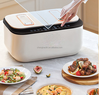 Cuisinière à riz électrique intelligente 800W pour 3-4 personnes, avec fonction de conservation de la chaleur, réservoir de 5L, double compartiment antiadhésif