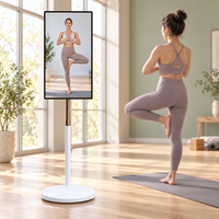 Moniteur tactile Android 11 de 32 pouces, tablette TV rotative avec 4 Go de RAM et support de sol réglable pour le divertissement et le fitness à domicile