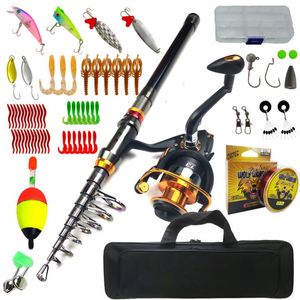 Vente en gros de haute qualité professionnelle <span class=keywords><strong>canne</strong></span> à pêche et moulinet combo 1 pièce <span class=keywords><strong>ensemble</strong></span> complet - Product Image 1