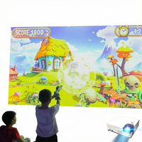 Système de divertissement interactif mural par projection tactile pour enfants, écoles et centres commerciaux