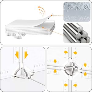 सरल रंग DIY प्लास्टिक 2 कॉलम और 7 परतों जूते रैक समायोज्य घन के साथ जूता भंडारण दरवाजे - Product Image 6