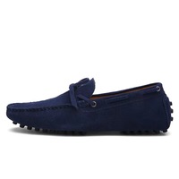 Mocassins de conduite personnalisés pour hommes, grandes tailles 39-49, en cuir microfibre, chaussures à plateforme avec fermeture à lacets, empeigne en cuir souple
