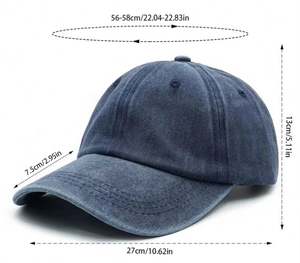 Wholesale Blank Washed Profile <b>Dad</b> Hat Custom Logo 3d Embroidery 6 Pane Cotton Plain Strapback Vintage Baseball Cap - Product Image 3