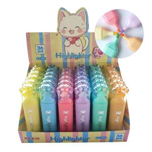 <span class=keywords><strong>Comprar</strong></span> Resaltador Plano y Lindo Marcador de Colores para Dibujar con Tapa de Garra de Gatito para Uso Diario - Product Image 4