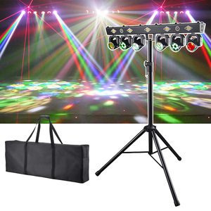 Reiz Soporte Móvil para Luces de Cabeza Móvil de 120W y 6 Cabezas con Efecto Estroboscópico RGB, Control de Sonido DMX512, Iluminación de Escenario para DJ, Discoteca y Espectáculos - Product Image 1