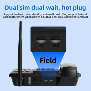 Tai nghe điện thoại cố định thẻ kép 4G quay số điều khiển bằng máy tính cho trung tâm cuộc gọi tự động trả lời điện thoại không dây cố định - Product Image 4