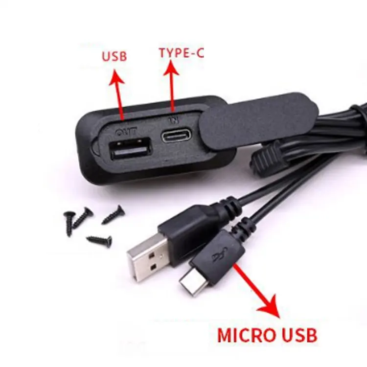 Kabel Ekstensi USB Tipe C Tas Ransel, Kabel Ekstensi USB Tipe C Pria Ke Wanita, Konektor USB C untuk Tas