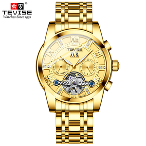Montre mécanique de luxe pour homme - entièrement automatique, style professionnel, lumineuse, bracelet en acier inoxydable, montre homme résistante à l'eau - Product Image 6