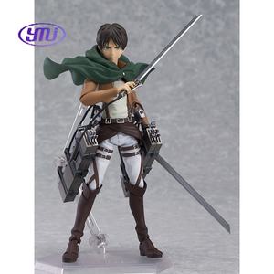Figura de Acción de Anime en PVC, Mikasa <span class=keywords><strong>Levi</strong></span>, Figura de Acción de Eren, Juguetes de Manga, Figura de Ataque a los Titanes, Figma, Juguete Móvil, Mejor Venta de Fábrica - Product Image 3