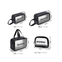 Pochette étanche en TPU personnalisable avec logo, grande et petite, transparente, pour trousse de toilette, sac de beauté, sac de voyage en PVC transparent pour maquillage