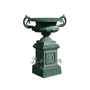 Pot de jardin en métal avec socle floral, bac à plantes, jardinières larges pour l'extérieur - Product Image 3