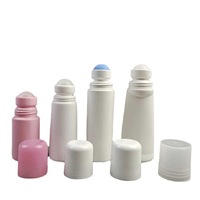 Fabricant vente en gros 50ml bouteilles rondes en plastique pour déodorant anti-transpirant PE boule roulante pour emballage de shampooing