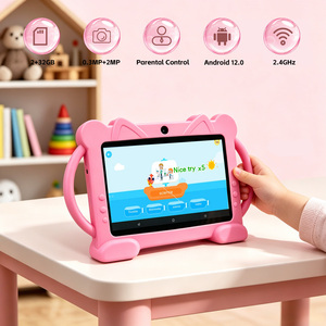 Tablette éducative Quad Core avec poignée, étui <span class=keywords><strong>pour</strong></span> enfant, 7 pouces, MTK <span class=keywords><strong>Android</strong></span> 12, 2 Go, 32 Go, nouvelle, prise en main confortable <span class=keywords><strong>pour</strong></span> les enfants, jeux mathématiques <span class=keywords><strong>pour</strong></span> l'école à domicile - Product Image 6
