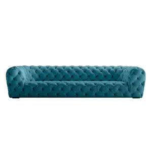 Секционный новейший дизайн, роскошный современный тканевый диван, набор мебели для гостиной, набор стеганых диванов Chesterfield