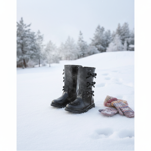 Botas Midi Premium Coreanas OZKIZ WZ01 Antideslizantes de Moda Invernal para Niñas de 2 a 6 Años al por Mayor - Product Image 3