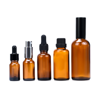 Leere Kosmetikbehälter 5ml 10ml 30ml 50ml 100ml Bunte Glasflaschen für Ätherische Öle mit Verschiedenen Deckeln für Öl, Toner, Lotion