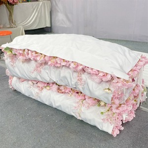 Decoración <span class=keywords><strong>de</strong></span> Pared para Restaurante <span class=keywords><strong>de</strong></span> 40cm*60cm, Tapete <span class=keywords><strong>de</strong></span> Flores Color Borgoñ<span class=keywords><strong>a</strong></span>, Rosas y Hortensias Artificiales <span class=keywords><strong>de</strong></span> Seda Sintética - Product Image 2