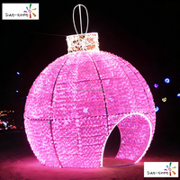 Grande boule LED géante pour décoration de Noël extérieure, indice de protection IP44, blanc chaud 2700K, CRI élevé 80, durée de vie de 50 000 heures, facile à installer