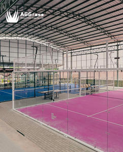 Terrain de padel en gazon artificiel mobile en acier AlwaysGreen Grass, 20x10m, plateforme surélevée temporaire et portable pour sports de plein air - Product Image 4