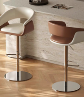 Tabouret de bar contemporain rembourré, réglable en hauteur et pivotant, pour salle à manger et projets professionnels (vente en gros)